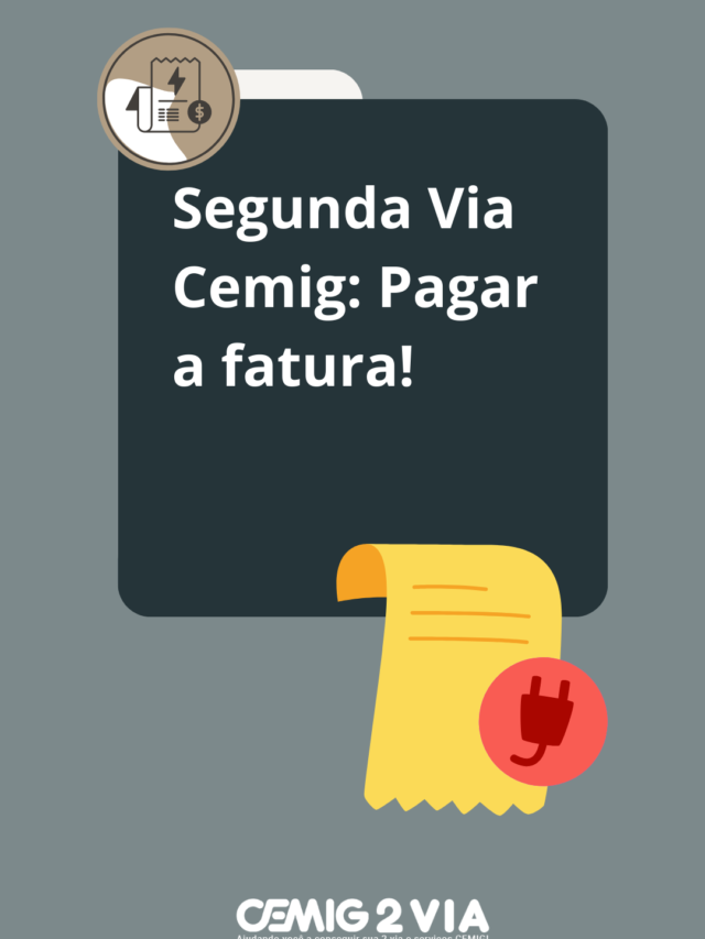 Segunda Via Cemig: Pagar a fatura!