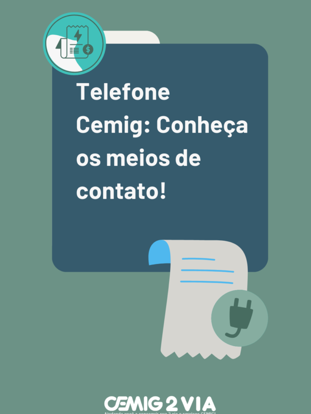 Qual o telefone Cemig e WhatsApp para contato?